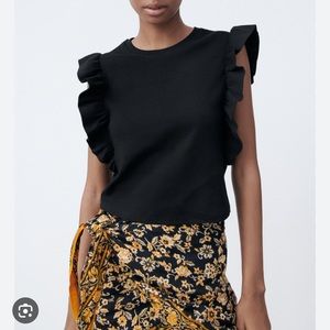 Ruffled Ribbed Zara Tank sz M